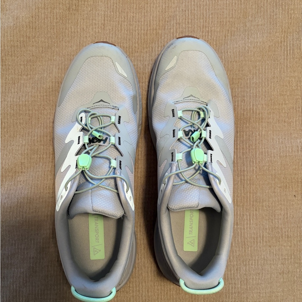 HOKA Transporter Men's Running Shoes - Gray and Green - Picture 2 of 5